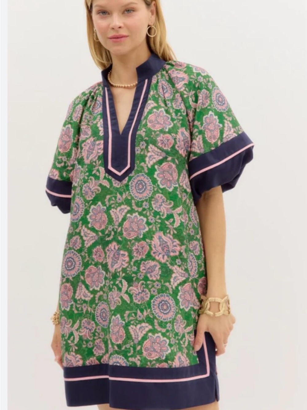 Entro Floral Green and Navy
Dress